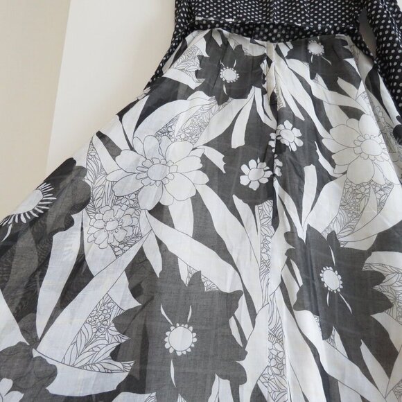 VINTAGE PANTEL 70's Prairie Peasant Cottagecore Floral Polka Dot Maxi Dress - Picture 14 of 16